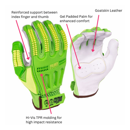 impact leather and tpr glove