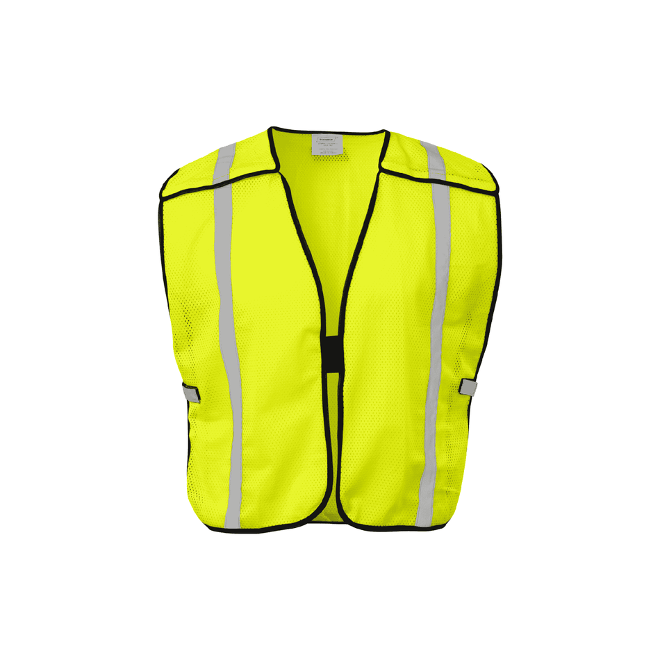 Economy Lime Safety Vest With Breakaway on Shoulders