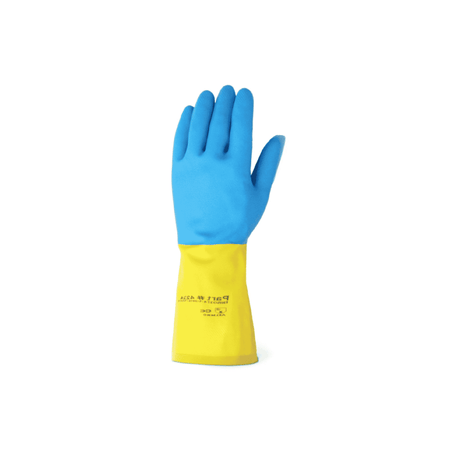 Neoprene Coated Chemical Resistant Latex Gloves left hand