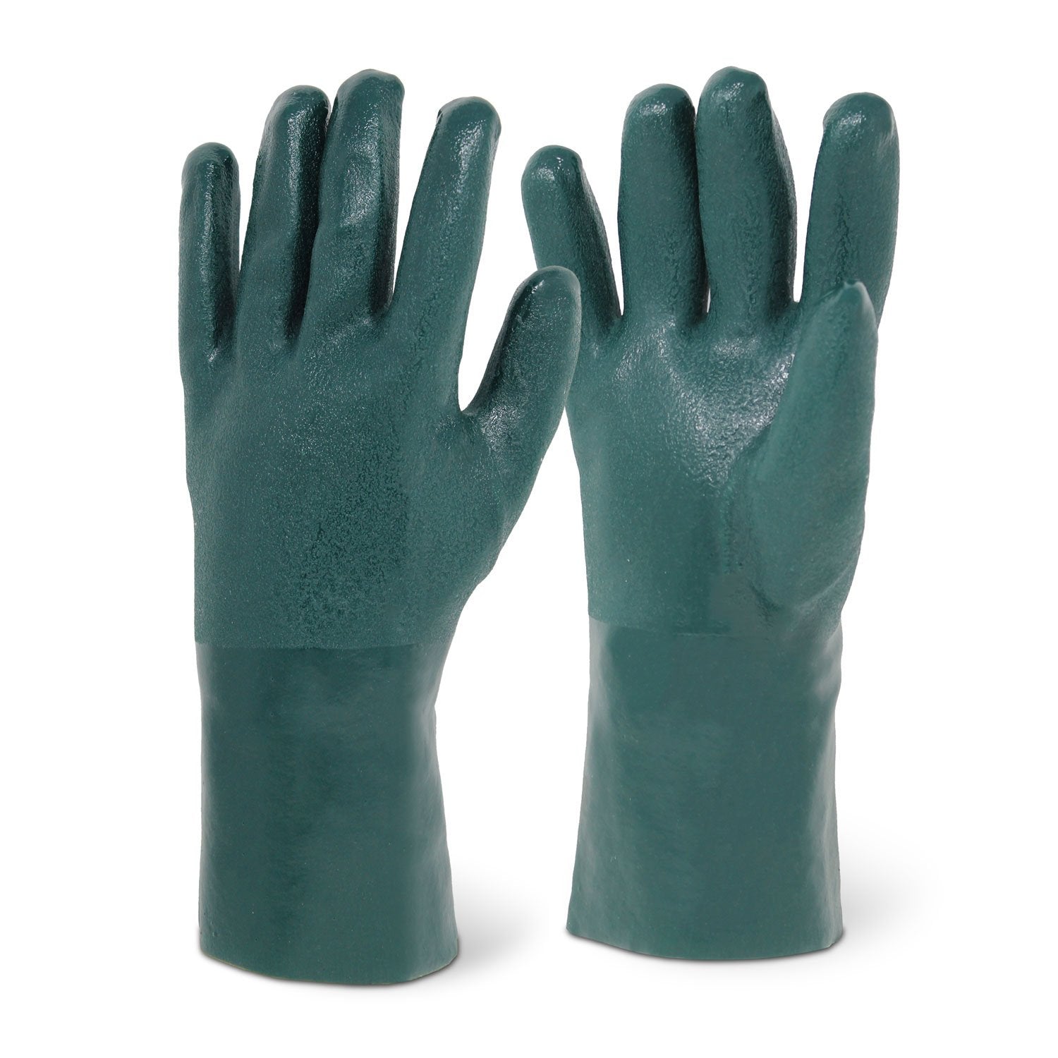 Green Chemical Resistant PVC Gloves