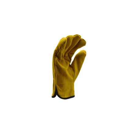 left brown leather glove