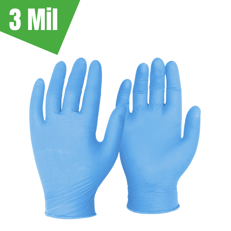 3 mil blue nitrile gloves