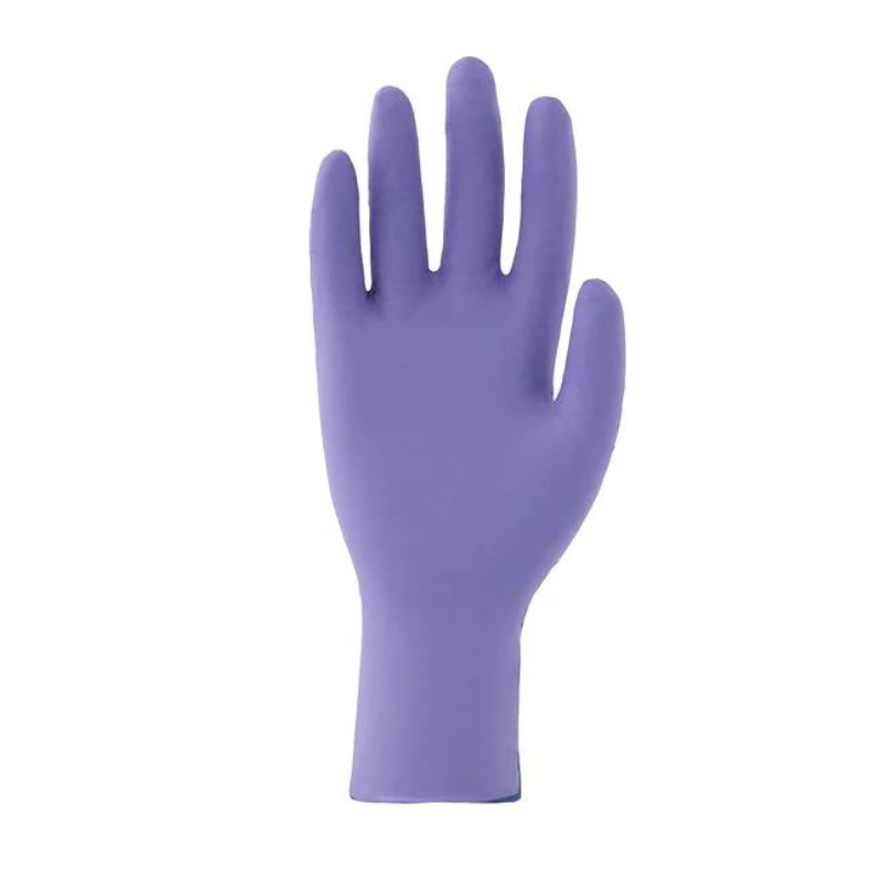 purple nitrile gloves right hand