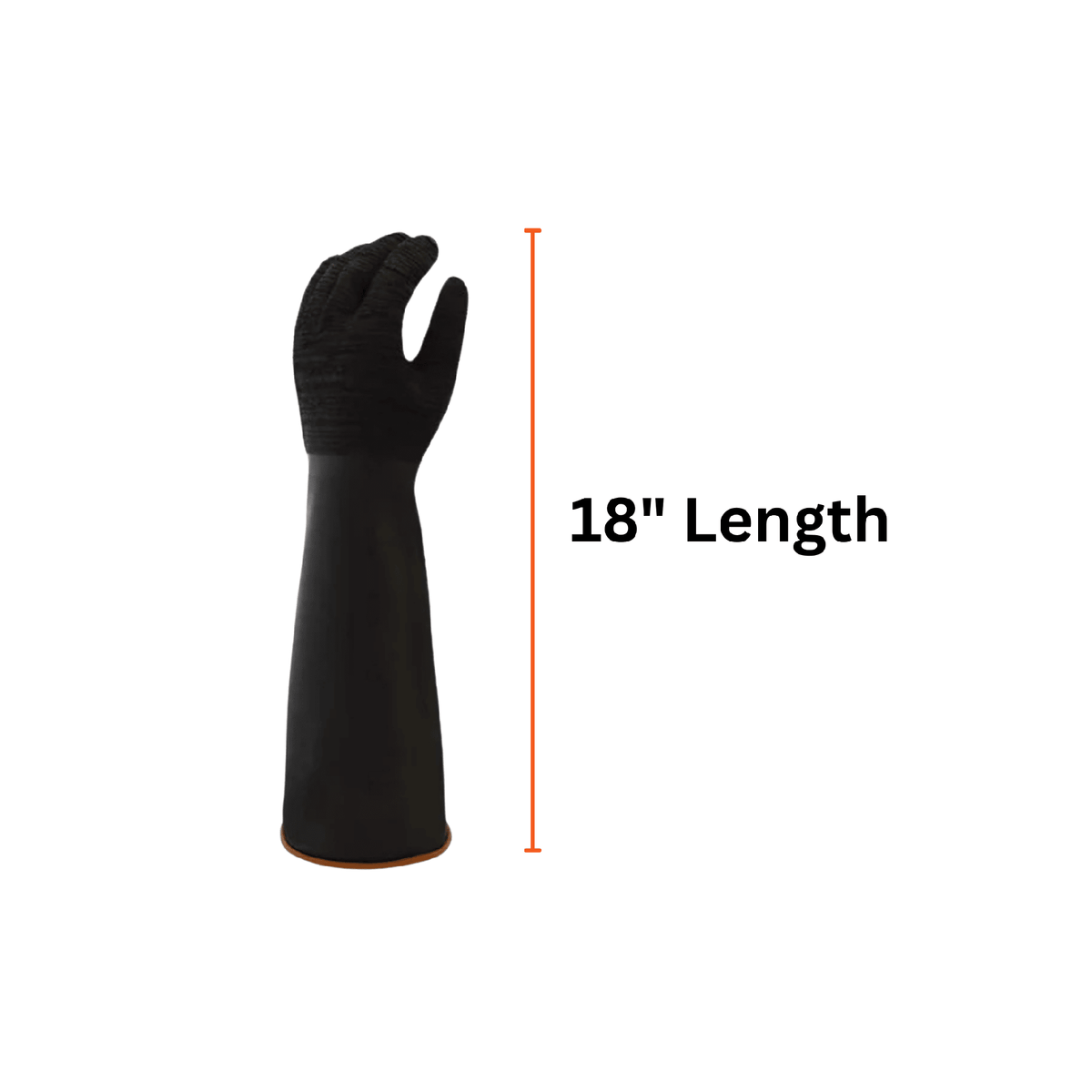 black rubber glove length