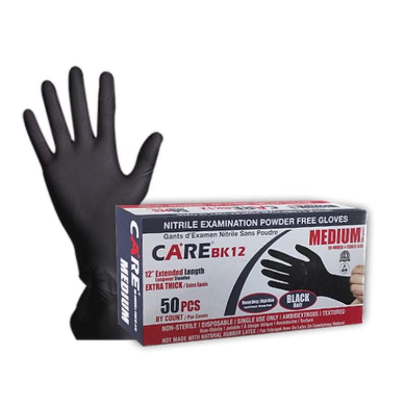 nitrile black gloves box