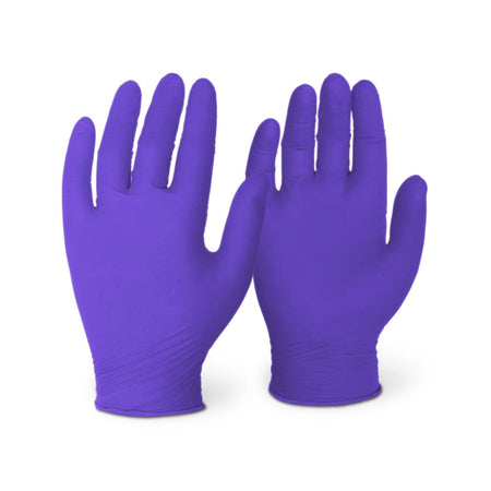 purple nitrile gloves pairs