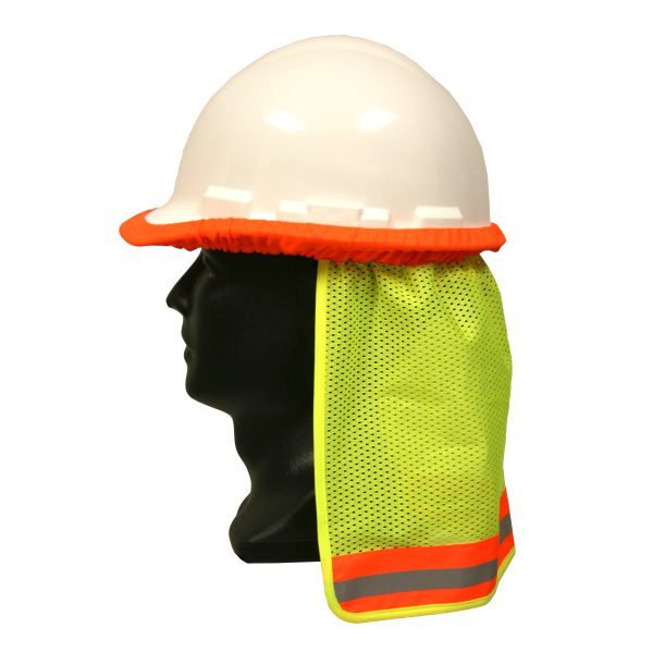 Hi-Vis Lime Polyester Mesh Neck Shade - FR Self-Extinguishing