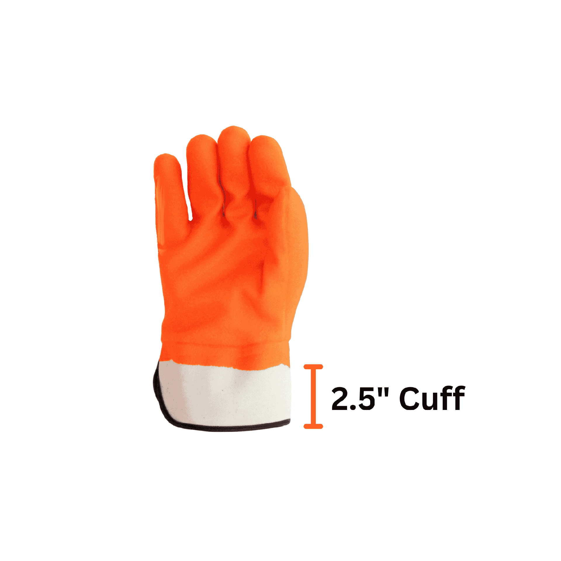 Propane Gloves – Hi-Vis Orange PVC with cuff