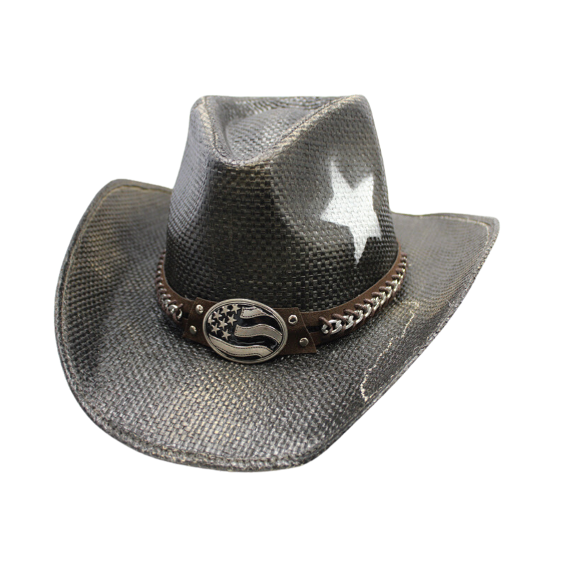 Black Valiant Cowboy Hat with Flag Emblem Inland Empire Safety & Supply