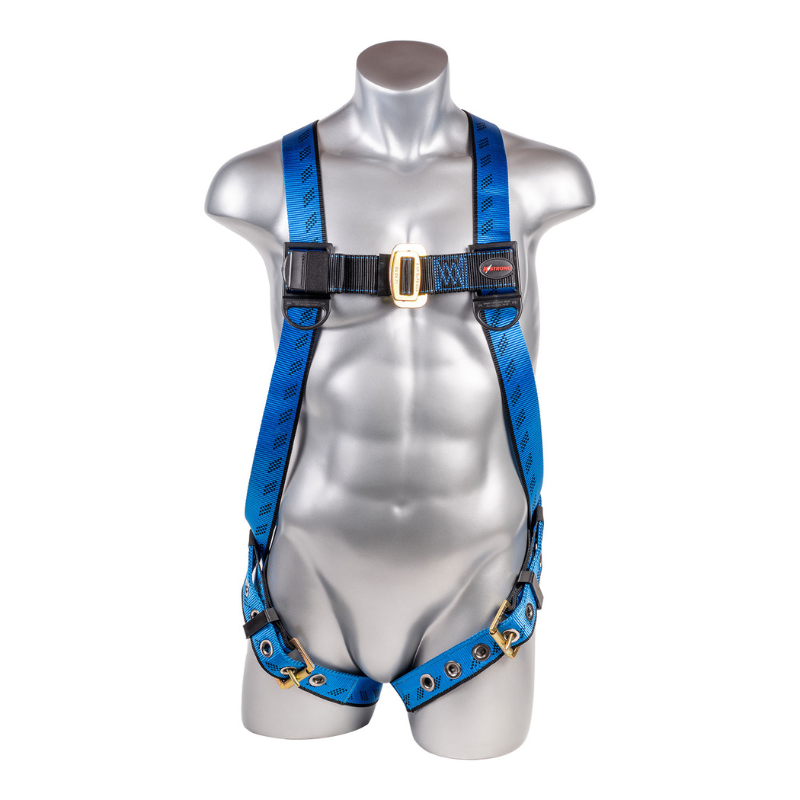 Kapture 3 Point Essential Full Body Harness - Dorsal D-Ring - Pull Thru Legs - Shoulder Pads - All Sizes