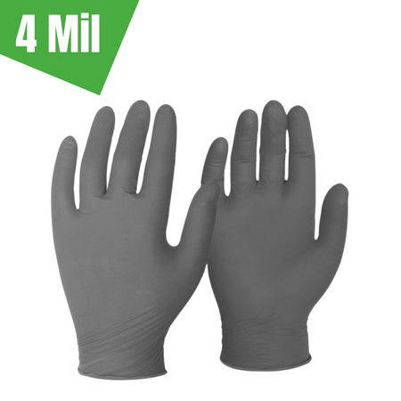 4 mil nitrile gloves black