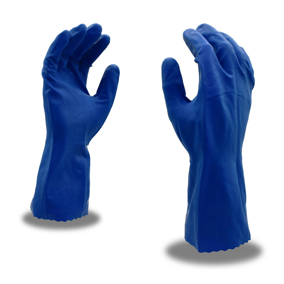 Blue Latex Rubber Gloves
