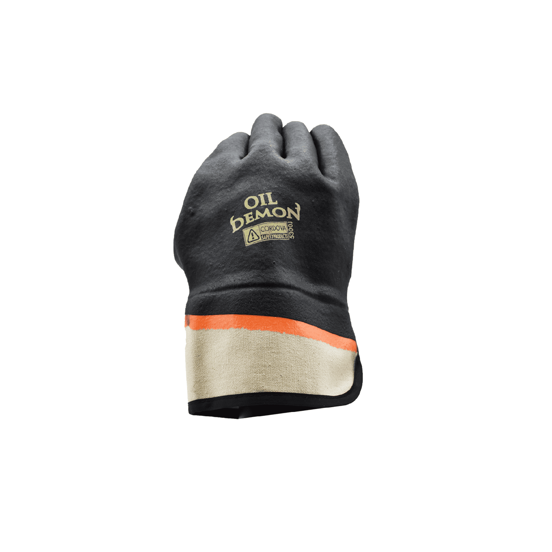 PVC black chemical resistant gloves single