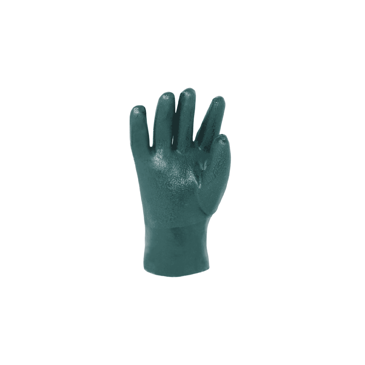 Chemical Resistant PVC Gloves - 10" Sandy Green Finish right