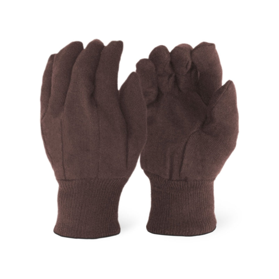 brown jersey gloves