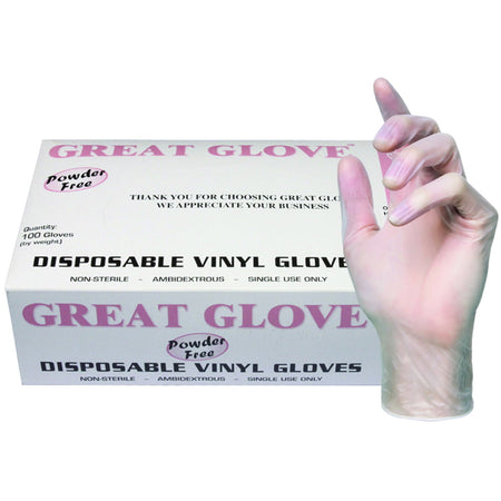 vinyl gloves with box