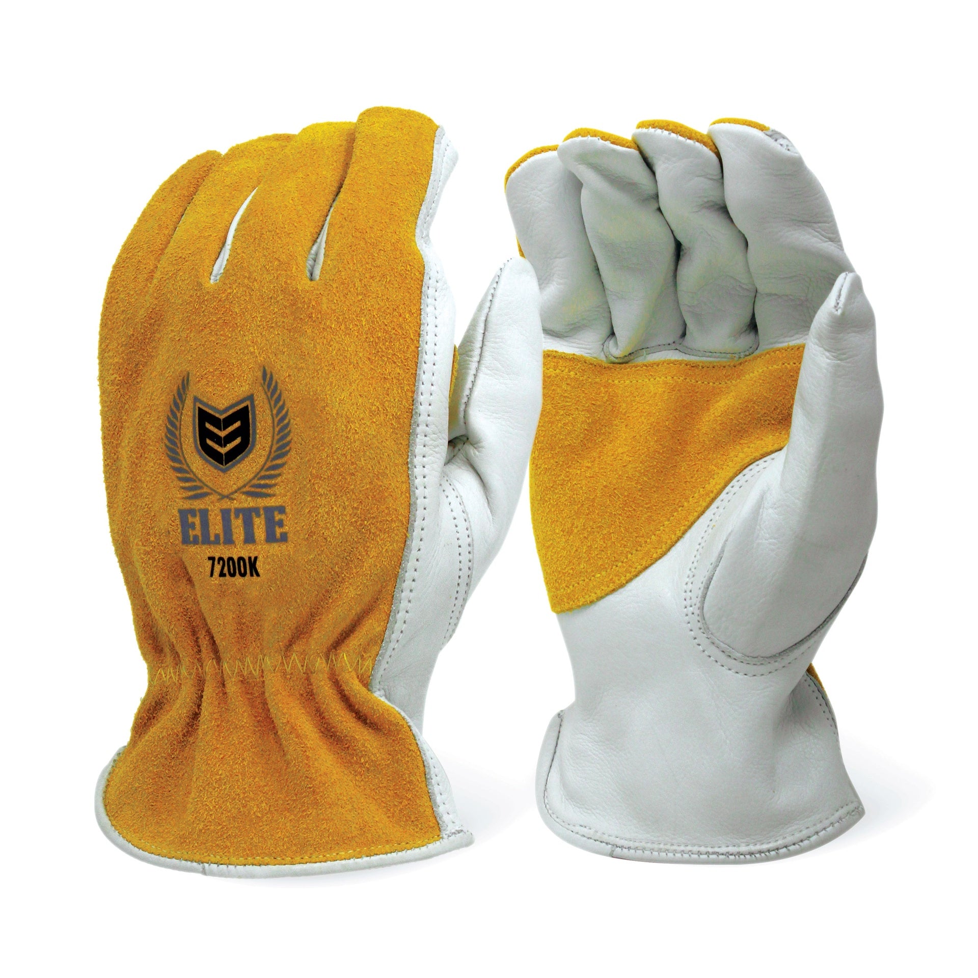 cowhide work gloves grain palm and split