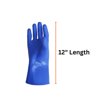 Blue Triple Dip PVC Gloves length