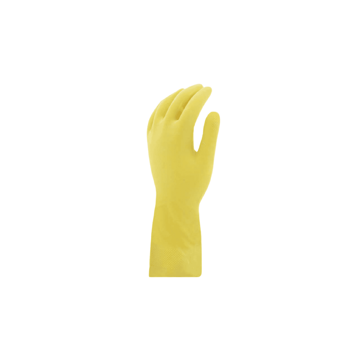 Yellow Latex Rubber Gloves Left hand