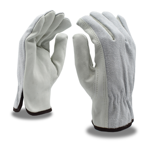 Leather Driver Gloves – Grain & Split Cowhide with Keystone Thumb and Shirred Back