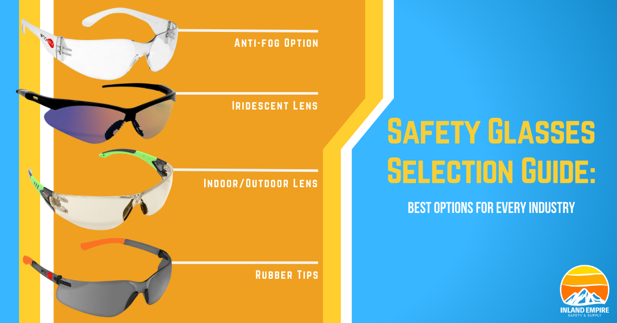 Side‑by‑side comparison of anti‑fog safety glasses featuring different lens materials
