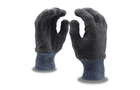 Dark gray terry cloth gloves