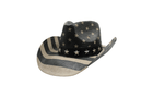 Monochrome USA flag cowboy hat