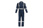 Navy blue FR coverall with reflective tape