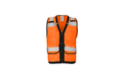 hi vis orange safety vest with zipper