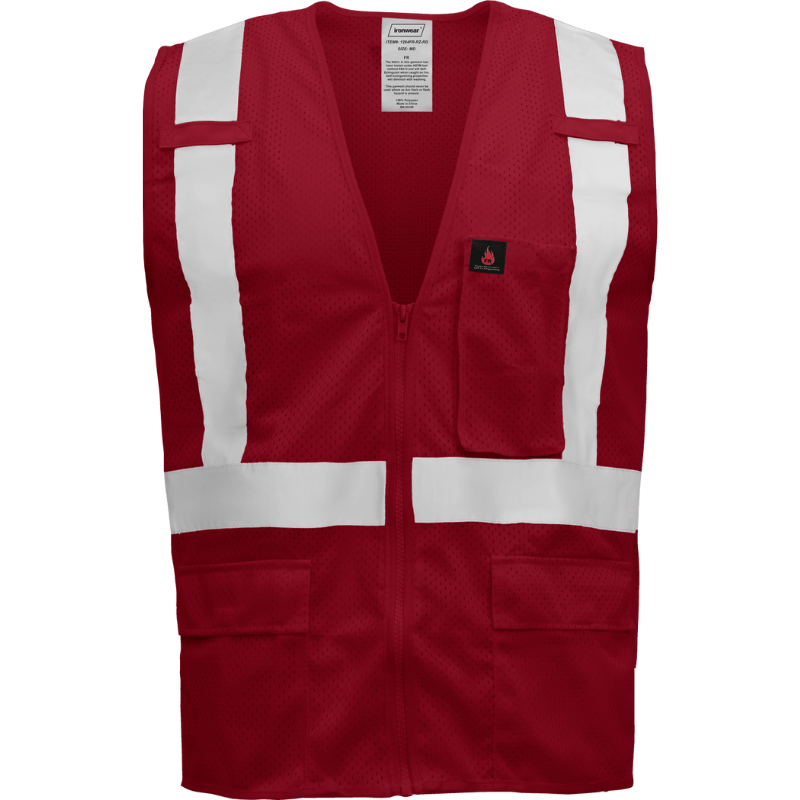 Red Flame Retardant Safety Vest