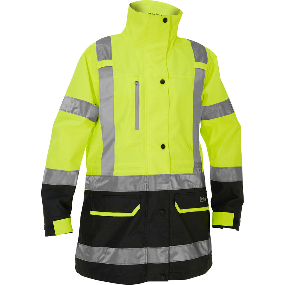 Bisley Women's 5-in-1 Multi-Season Waterproof Safety Jacket, Hi Vis Yellow