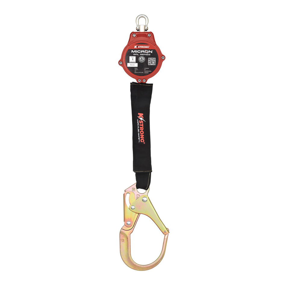 6 ft. Arc Flash Rated SRL with Steel Rebar Hook (ANSI) – Harness Connector Included