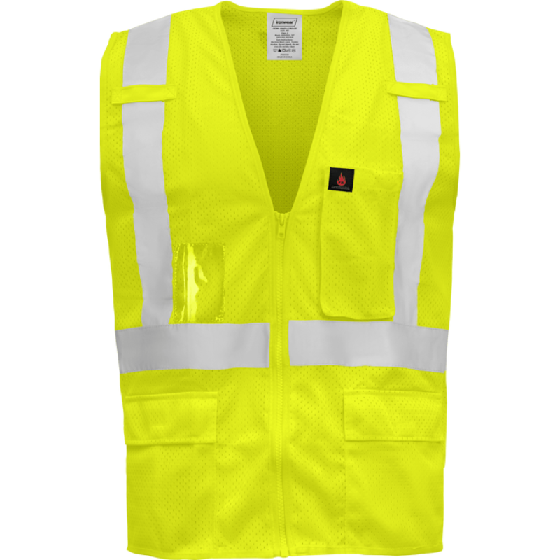 Class 2 Flame Retardant Safety Vest with Zipper Front
