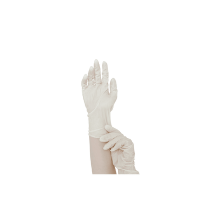 white nitrile gloves pull