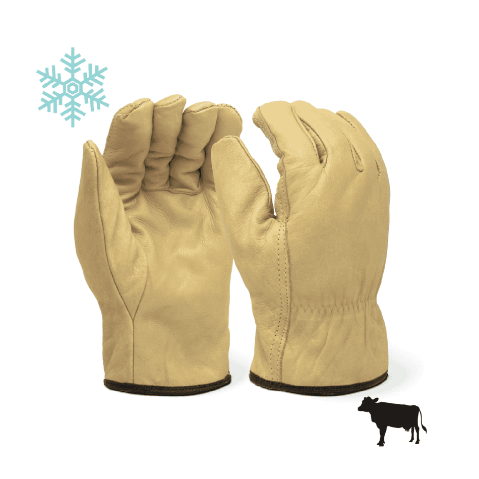 Winter Work Gloves – Sherpa Lined Cowhide Leather for Cold Weather Jobs