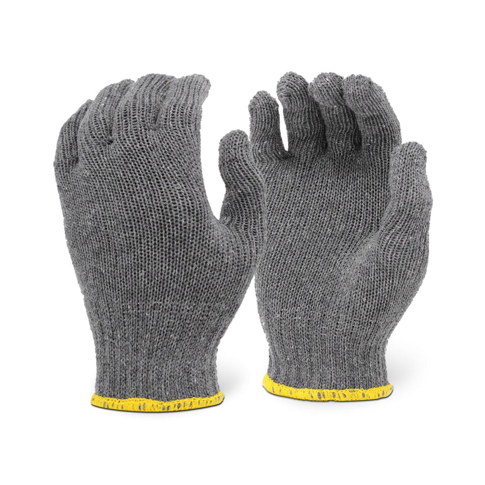Economy Gray String Knit Glove