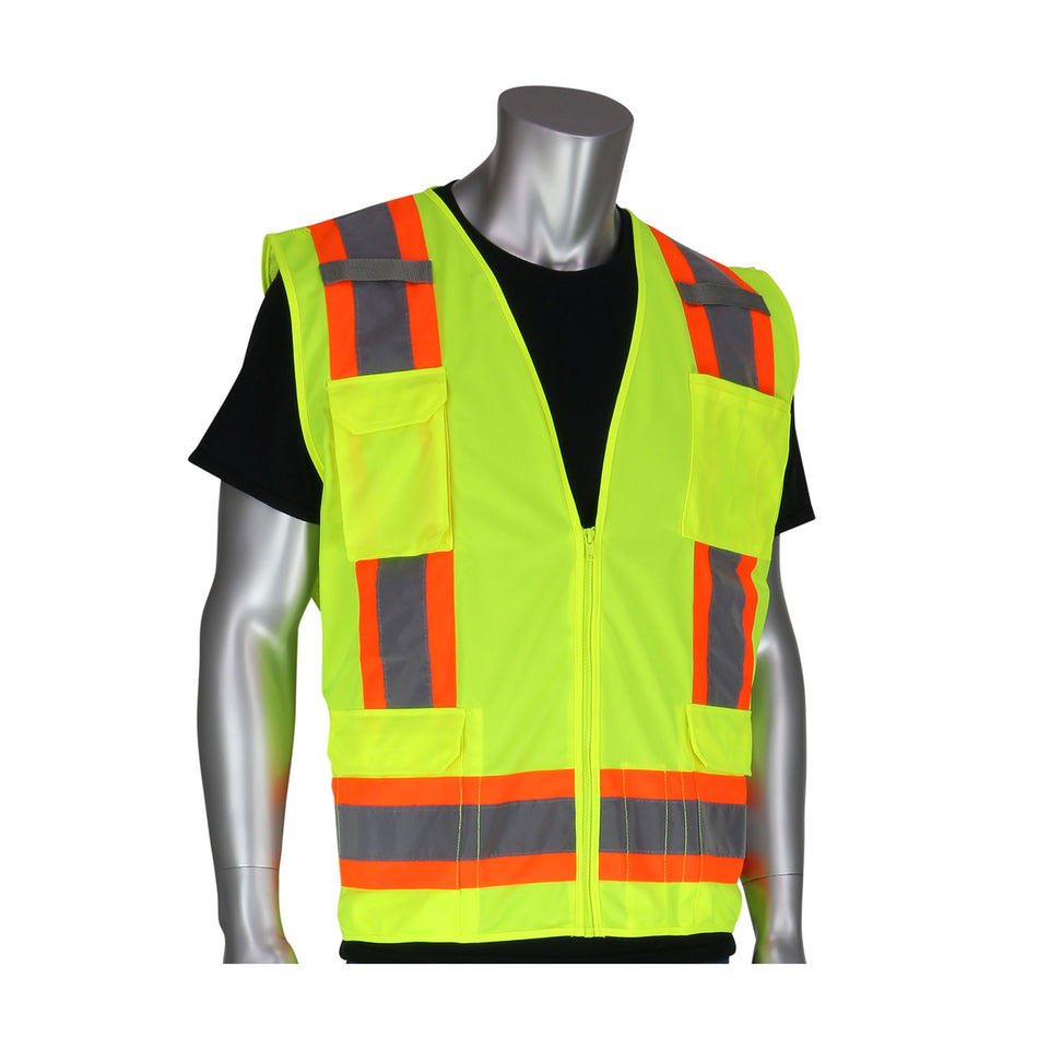 Surveyor Vest Class 2 Hi-Vis Yellow – Solid Tricot
