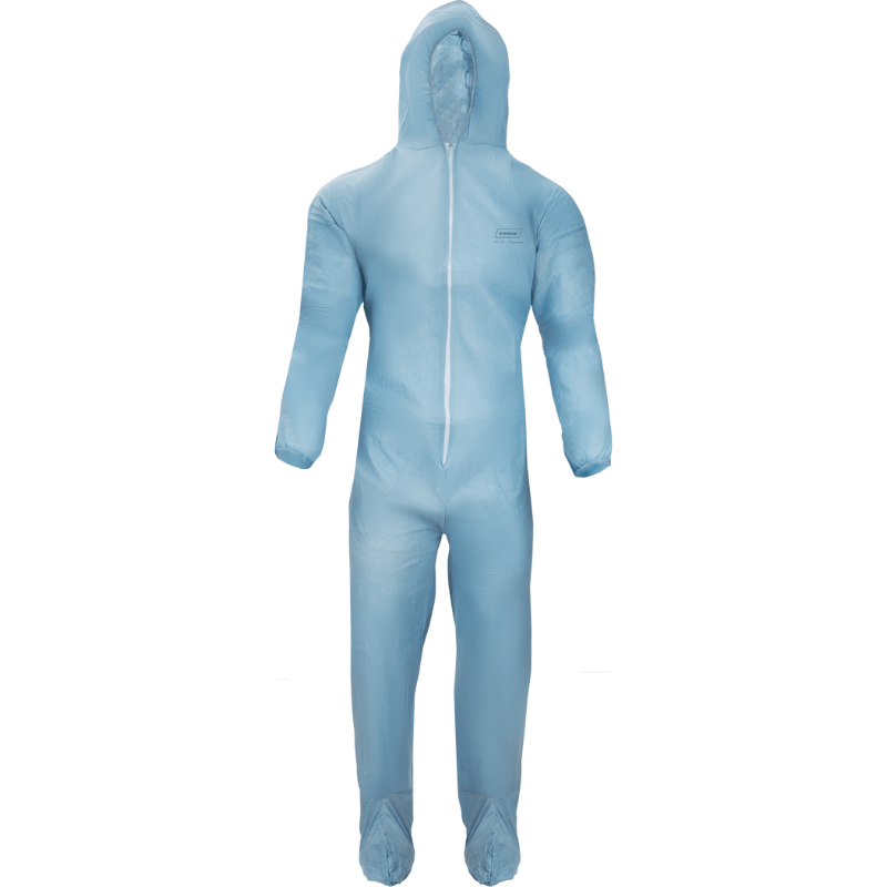 FR Coverall with Zipper Front Closure, Elastic Wrists and Attached Hood/Boots (Pk of 25)