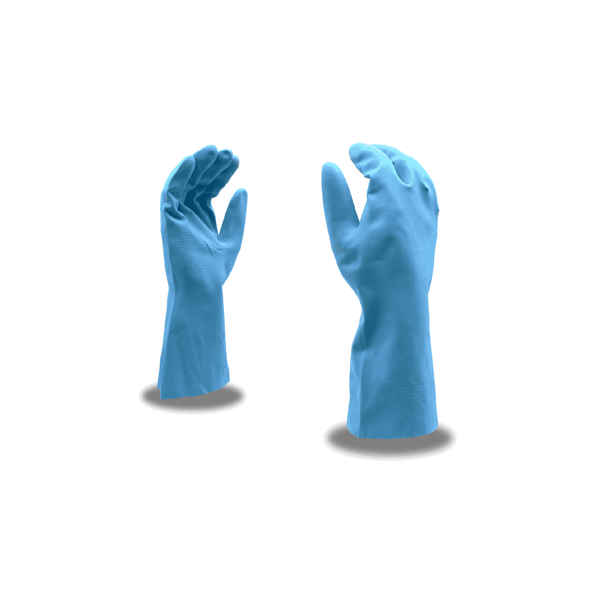 Blue Latex Rubber Gloves