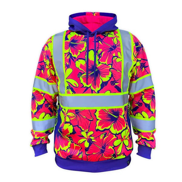 Tropic Heat Pink Enhanced Visibility Safety Hoodie - Class 1 Type-O