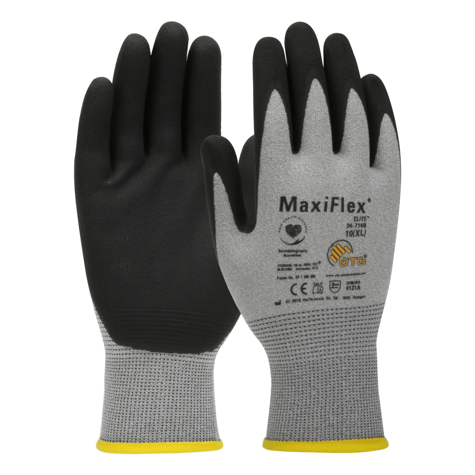 12 Pairs - MaxiFlex® Elite™ ESD – Ultra-Light Anti-Static Gloves with Breathable Nitrile Grip