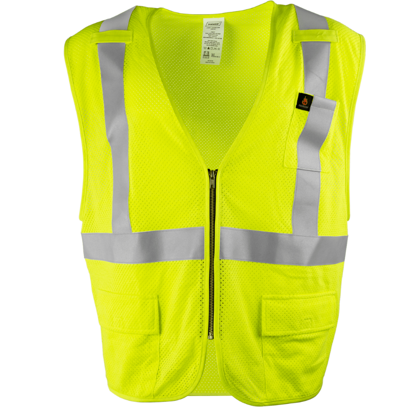 Class 2 Lime Flame Resistant Safety Vest