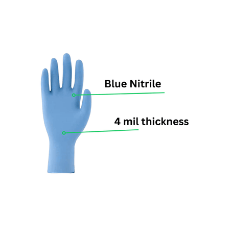4 mil blue nitrile gloves
