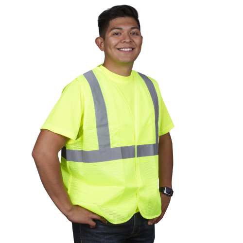 Class 2 Mesh Safety Vest with Velcro Closure