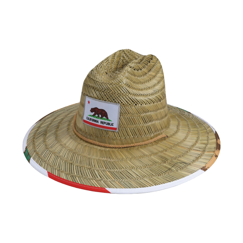 Straw Hat with California Republic Design