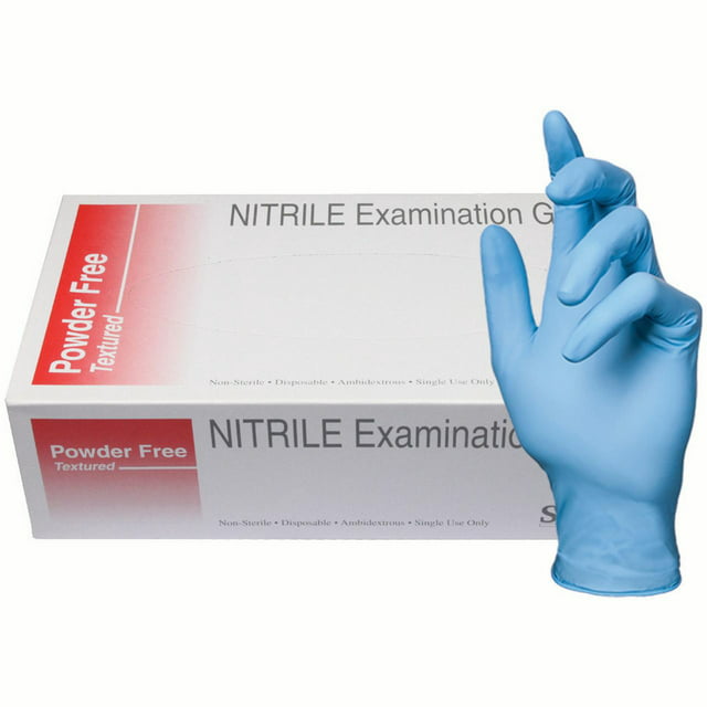 5 Mil Nitrile Gloves – Blue Powder-Free Industrial Grade Examination Gloves