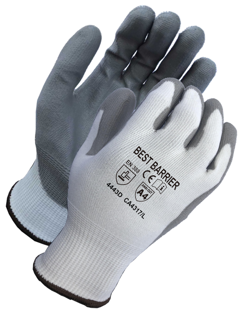 CA4317 ANSI Level 4 White PU Cut Resistant Glove