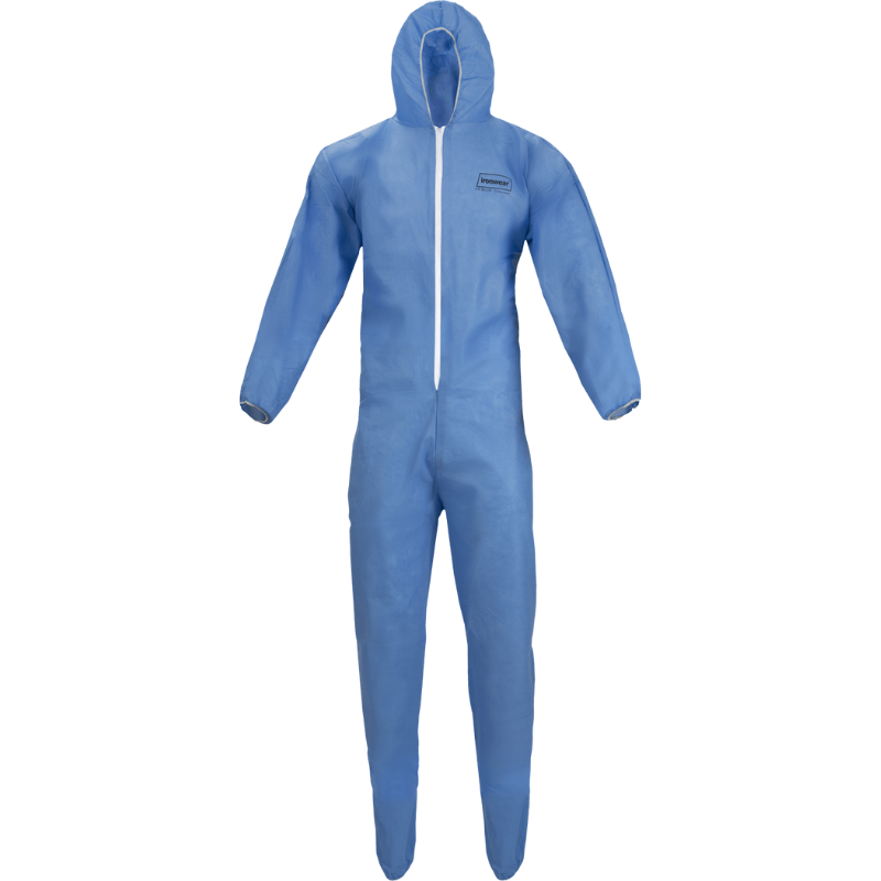 Flame Retardant SMS Coverall - Attached Hood, Elastic Wrist and Ankle (Pk of 25)