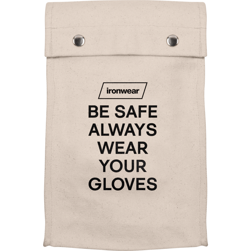 Electrical Glove Bag 12" Cotton Canvas with Belt Clip
