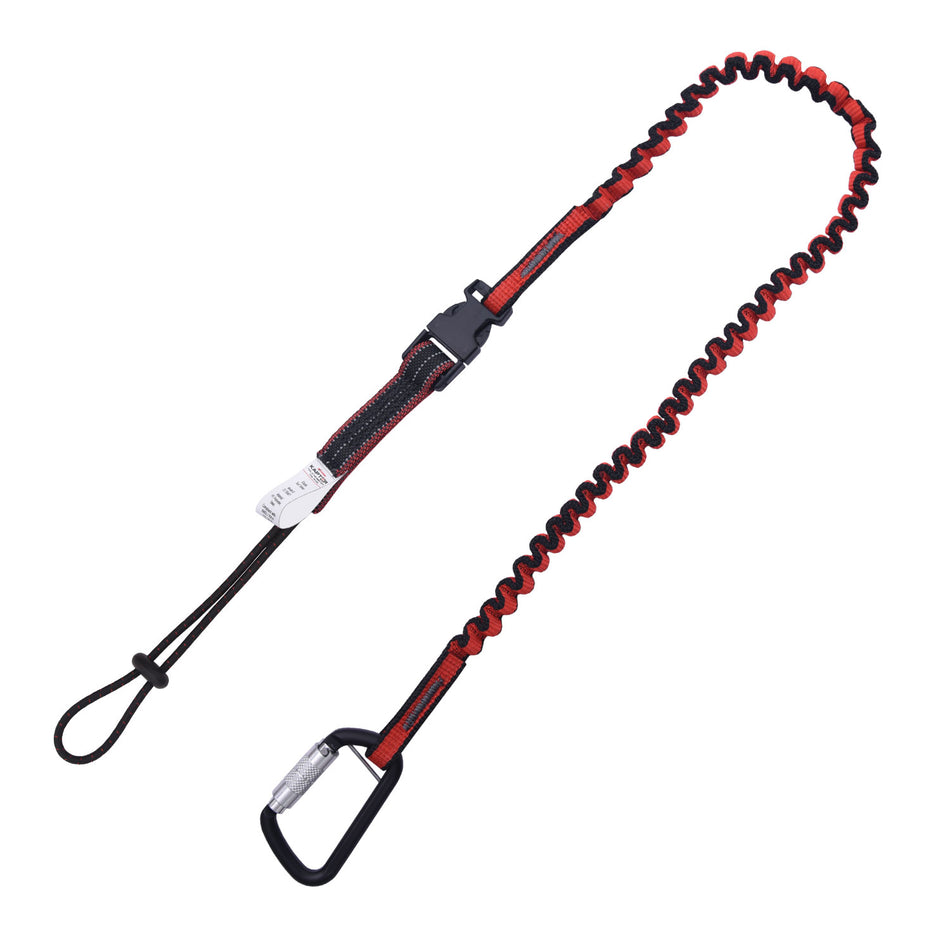 Detachable Elasticated Single Leg Tool Lanyard w/ Screwgate Carabiner – 5 lbs. (ANSI)